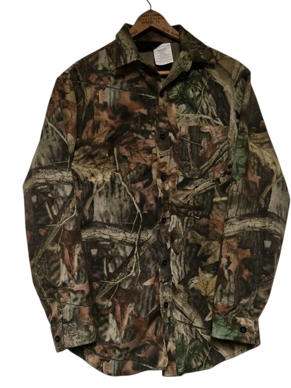 VTG Liberty Camo Shirt Long Sleeve Button Up Realtree Hardwoods Boys XL 18-20